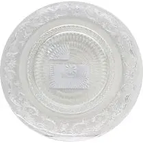 Carrefour, Assiette dessert transparente baroque diamètre 22cm