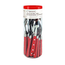 Carrefour, Ménagère 24 pièces classic rouge