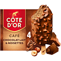 Côte d'or, Bâtonnets café chocolat lait et noisettes