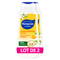 Monsavon, Crème de douche Surgras fleur d'oranger et lait