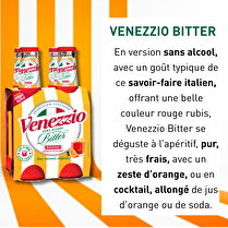 VENEZZIO BITTER, Apéritif pétillant sans alcool Bitter rosso x4