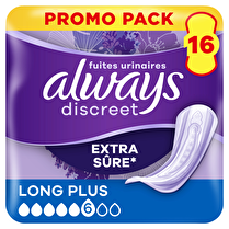 Always, Serviettes hygiéniques fuites urinaires Long+