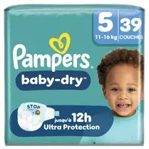 Pampers, Couches bébé Baby dry T5