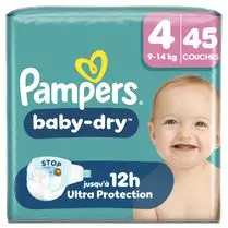 Pampers, Couches bébé Baby dry T4