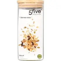 Votre rayon propose, Bocal en verre avec couvercle en bois 1,3l