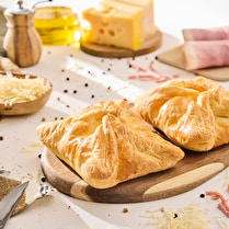 Fabriqué dans nos ateliers, Feuilleté jambon fromage x 2