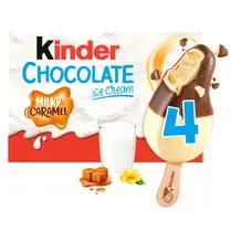 KINDER CHOCOLATE, Bâtonnets glacés Milky caramel
