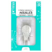 PRIMA, Lot de 30 aiguilles 3/10 avec enfil-aiguille