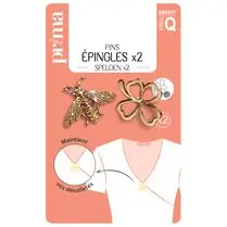 PRIMA, Lot de 2 pins épingles pour décolté divers modèle
