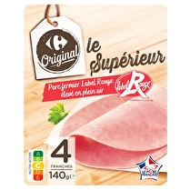 Carrefour, Jambon Le Supérieur Label Rouge x4t