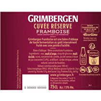 Grimbergen, Bière framboise cuvée réserve