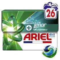 Ariel, Lessive Unstoppables - 26 pods, soit 514 g