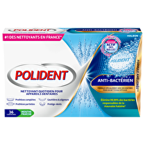 POLIDENT, Nettoyant appareils dentaires activ power anti bactérien x36