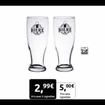 S. CHABAL, Verres à bière 33cl Brotto x2