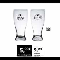 S. CHABAL, Verres à bière 56,5cl Brotto x2