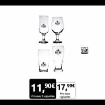 S. CHABAL, Verres à bière  assortis x4