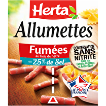 Herta, Allumettes fumées -25 % de sel, sans nitrite