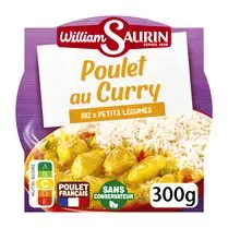 William Saurin, Poulet au Curry, Riz et Petits Légumes