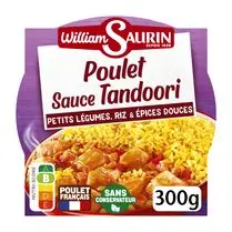 William Saurin, Poulet sauce Tandoori, Petits Légumes, Riz et Épices douces