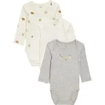 Tex baby, Bodies bébé bio coloris gris manches longues taille 3 mois x3