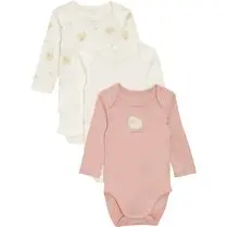 Tex baby, Bodies bébé bio coloris rose manches longues taille 3 mois x3