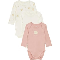 Tex baby, Bodies bébé bio coloris rose manches longues taille 6 mois x3