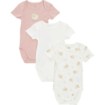 Tex baby, Bodies bébé bio coloris rose manches courtes taille 12 mois x3