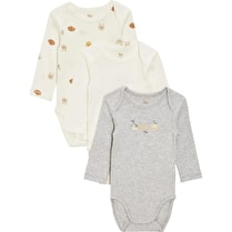 Tex baby, Bodies bébé bio coloris gris manches longues taille 36 mois x3