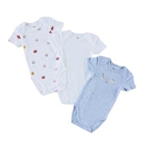 Tex baby, Bodies bébé bio coloris gris manches courtes taille 3 mois x3