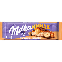 milka xl, Tablette de chocolatcaramel et noisettes