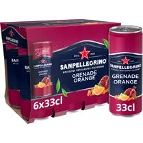 San Pellegrino, Eau gazeuse aromatisée Arancia orange grenade