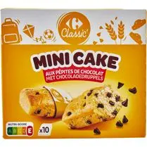 Carrefour, Mini gâteaux 10 x 30g aux pépites de chocolat