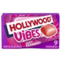 Hollywood, Chewing-gum vibes clutch goût framboise 9 dragées