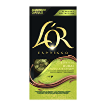 L'or, Capsules espresso Dubai chocolate x 10