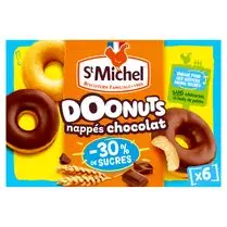 St Michel, Doonuts nappés chocolat -30% de sucres x 6