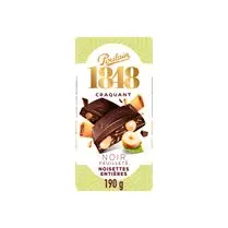 Poulain, Tablette de chocolat maxi noir feuilleté noisettes