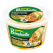 Bonduelle, Protein bowl lentilles corail riz rouge et cumin houmous de butternut