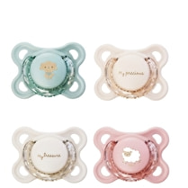 Tex baby, Sucettes silicone 0/6mois ronde vert x2