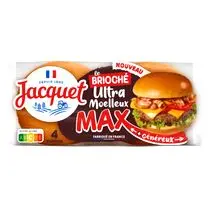 Jacquet, Pain spécial brioché pour hamburger max ultyra moelleux