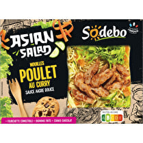 Sodebo, ASIAN salade nouilles poulet au curry