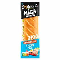 Sodebo, Sandwich méga baguette thon sauce Andalouse