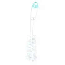 Nuk, Goupillon 2en1 double fibre anti bactérien bleu