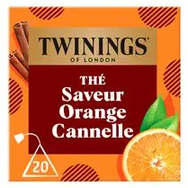 Twinings, Thé saveur orange cannelle 20 sachets