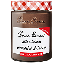 Bonne maman, Pâte à tartiner noisette et cacao au riz soufflé