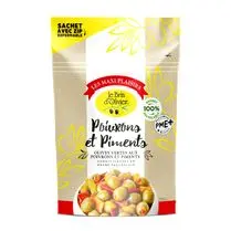 Brin d'olivier, Olives vertes dénoyautées Poivrons & Piments