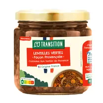 Transition, Conserve lentilles vertes & légumes d'été à la Provençale