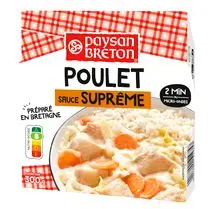 Paysan breton, Plat cuisiné poulet sauce suprême