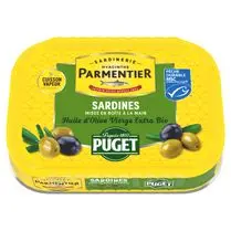 Parmentier, Sardines à lhuile dolive vierge extra bio