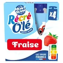 Récré Olé, crème dessert à la fraise