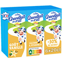GRANDLAIT DES P'TITS, Lait aromatisé vanille